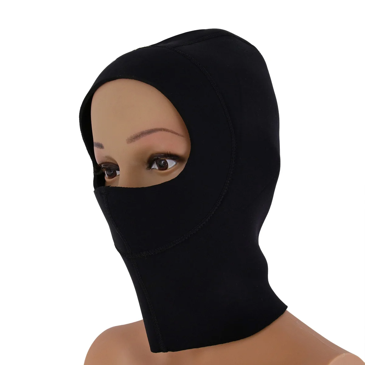 

1pcs Diving Hood Thermal Snorkeling Cap Uv Protection For Surfing Swimming Scuba Sailing Kayaking Black