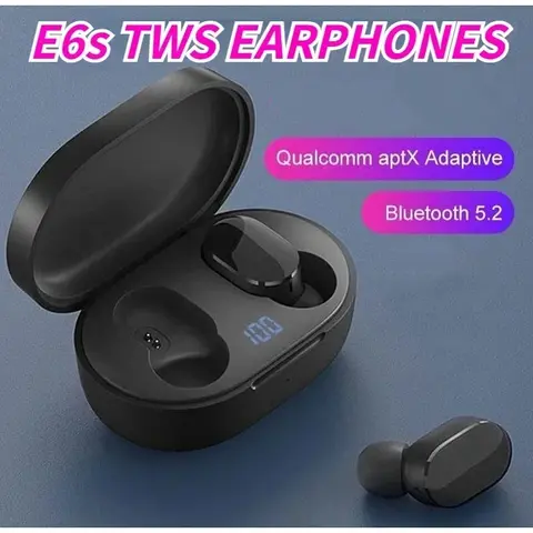E6S TWS 무선 블루투스 이어폰, 노이즈 캔슬링 헤드셋, 마이크 포함 헤드폰, 샤오미 화웨이용