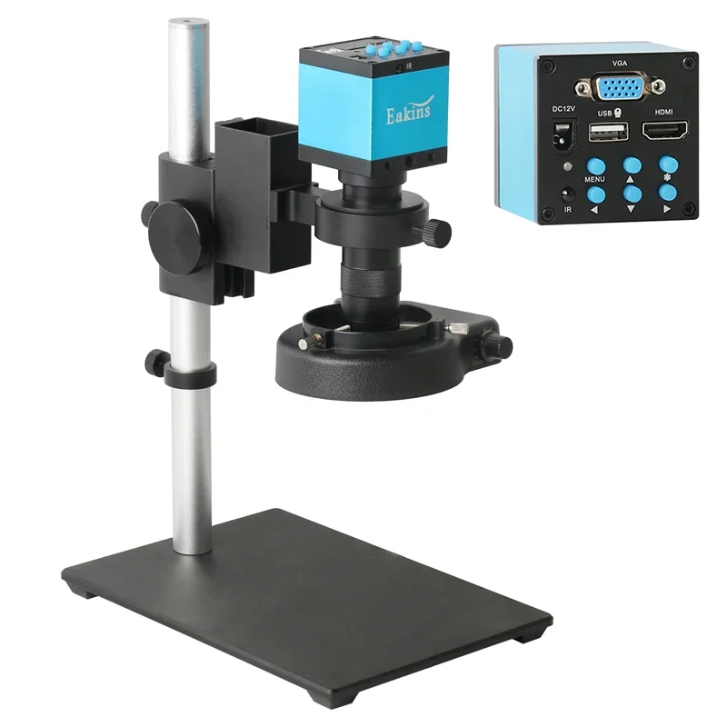 

2MP 1080P 60FPS HDMI VGA Video Microscope Camera USB Storage 100X 130X C Mount Lens For Phone PCB Observe Soldering Repair