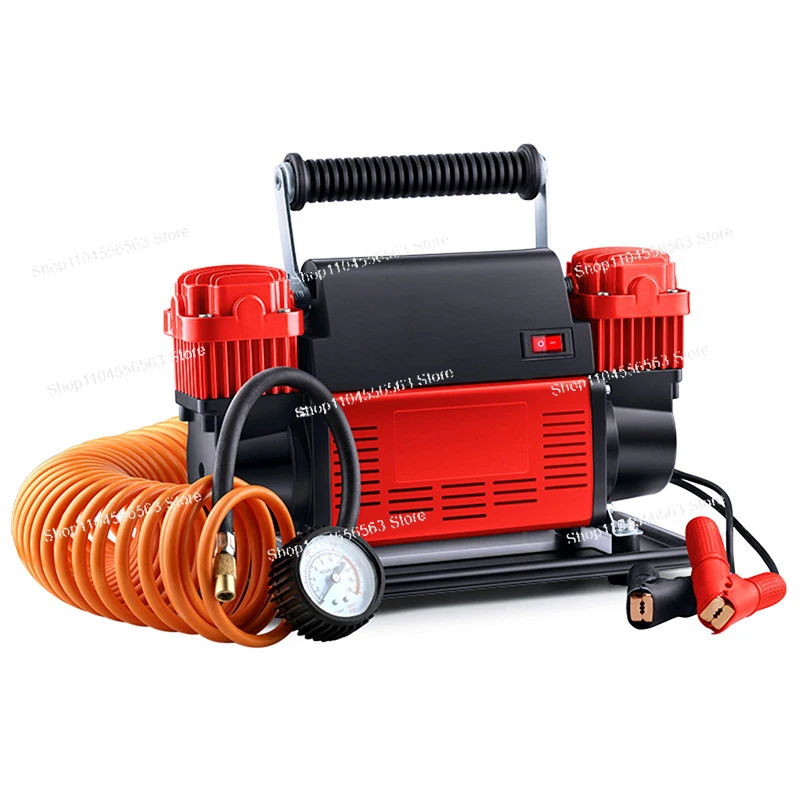 Heavy Duty 12V Dual Cylinder Air Compressor – For Car & SUV Tires