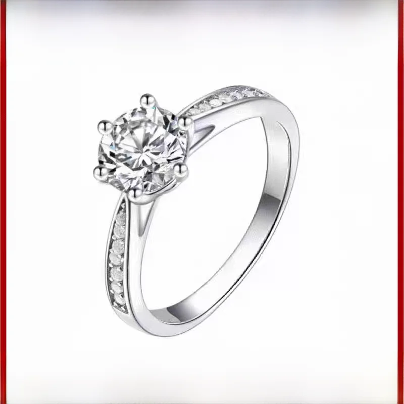 high-end-micro-set-six-claw-moissanite-simulated-diamond-ring-women-one-carat-pure-silver-couple-rings-engagement-ring