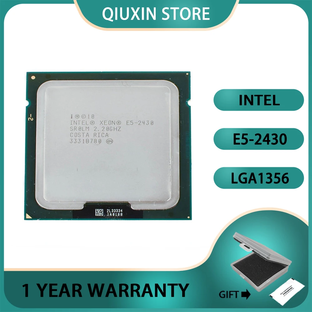 E5 2430 Original Intel Xeon E5-2430 2.2GHz 6-Core 15MB  1333MHz FCLGA1356 free shipping SmartCache DDR3