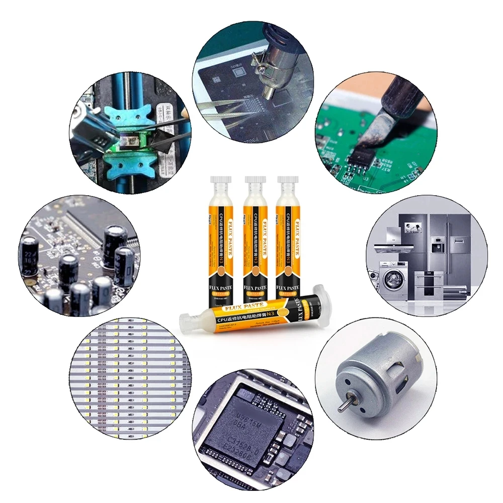 10CC ฮาโลเจนฟรี Solder Paste Flux No-Clean-กิจกรรมเชื่อมจาระบีสำหรับ PCB BGA SMD Soldering ซ่อม Rework เครื่องมือ