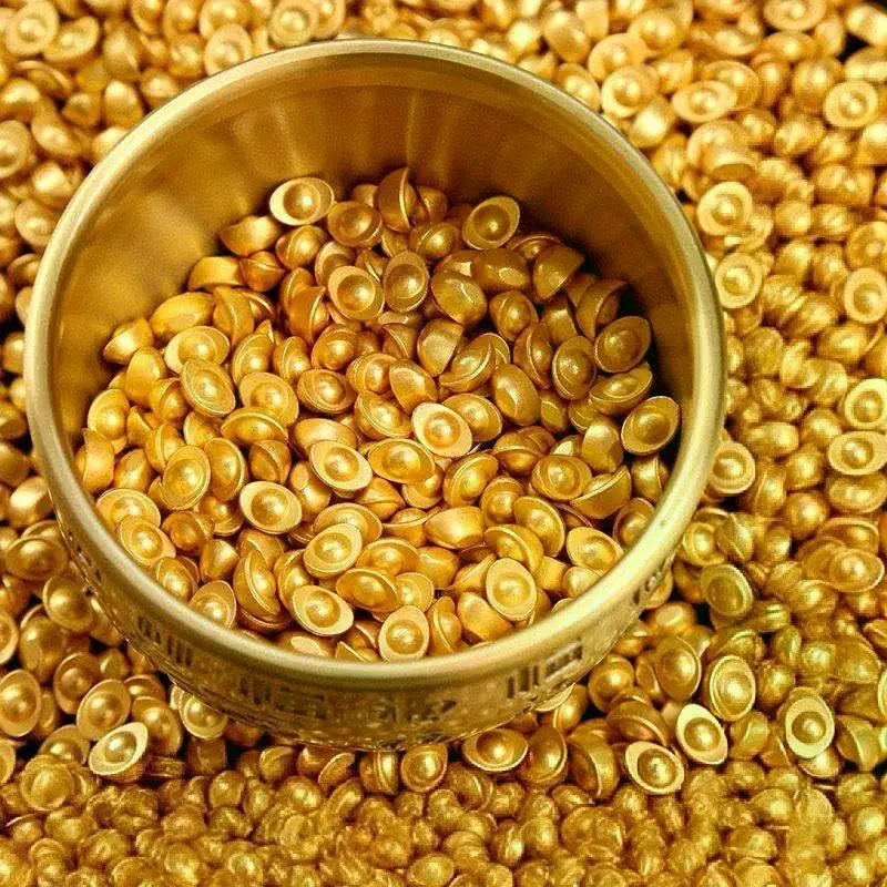 100/200PCS Gold Mini Gold Dollars Attract Wealth Luck Charms Miniature Gold Ingots Handicrafts Props DIY