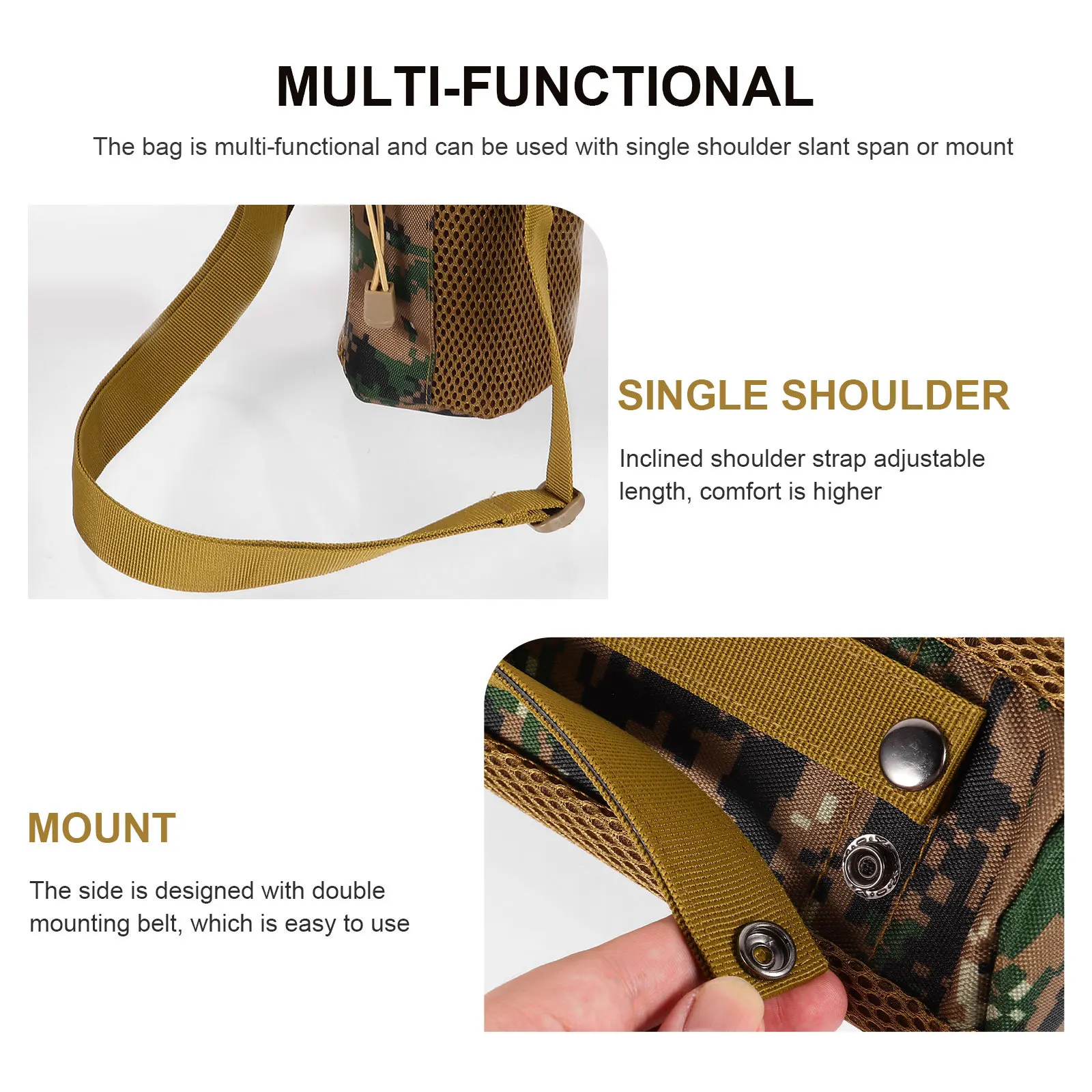 1 pz borsa per bottiglia d'acqua escursionismo all'aperto campeggio borsa da viaggio porta bottiglia d'acqua isolata in nylon leggero robusto