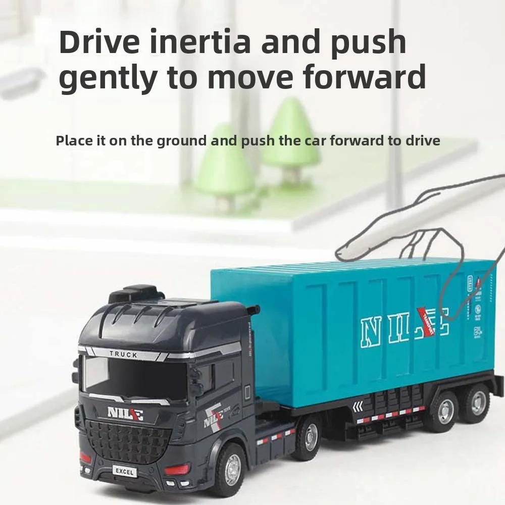 

Scale 1:64 Alloy Trailer Model Movable Joint Diecast Metal Fence Car Pull Back Transport Vehicle Mini Container Truck