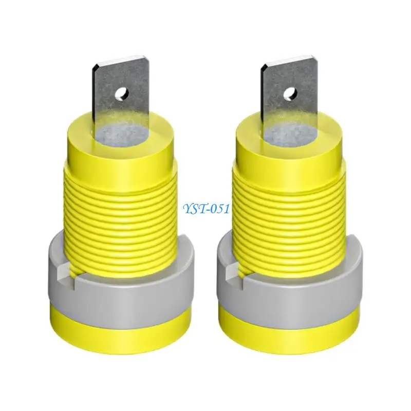 E15A Insulated Safety 4mm Banana Female Port Panel Mount Socket Binding Connector