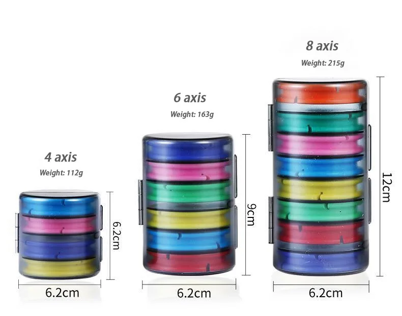 Regenbogen Angeln Hauptschnur Box Winding Board 4-16 Achsen Silikon Spule Tackle Box Tragbare Angeln Zubehör Werkzeug Liefert – Detail 4