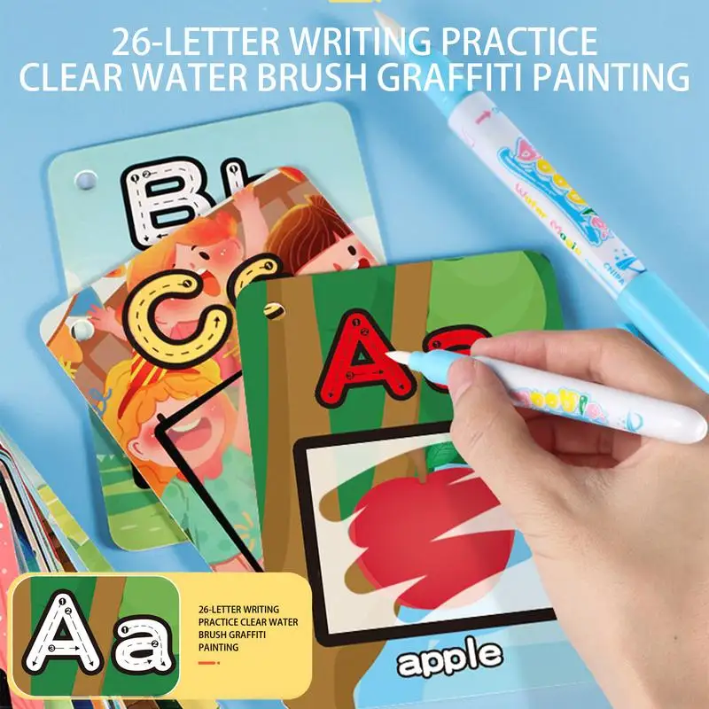 Abc Flash Cards 30PCS Educational Early Learning Flash Cards With Pens And Hoops Portable Learning Toy Flash Card Toy Aged 3
