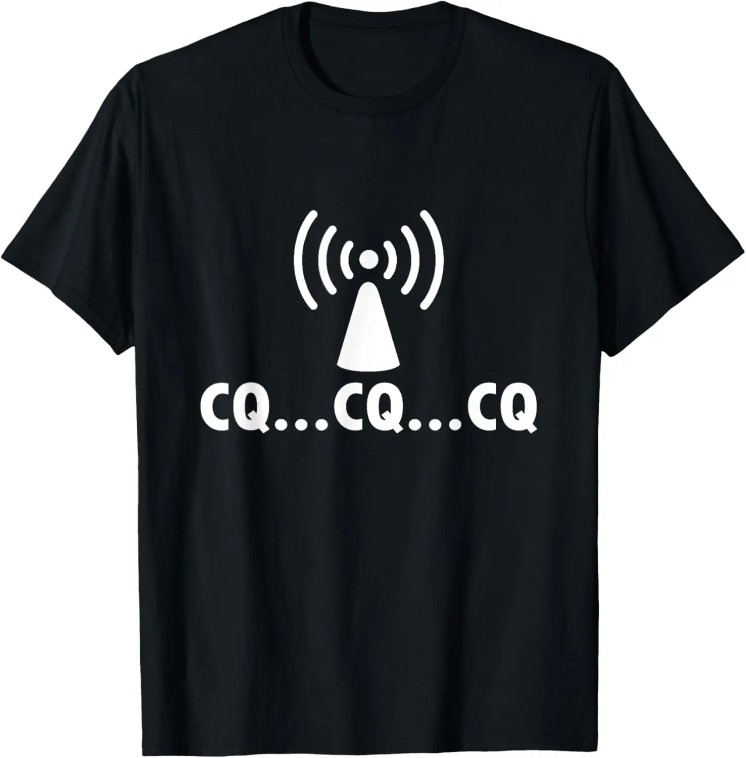 CQ CQ CQ Ham Radio Graphic Tee Breathable Soft Short Sleeve T-Shirt for Amateur Operators