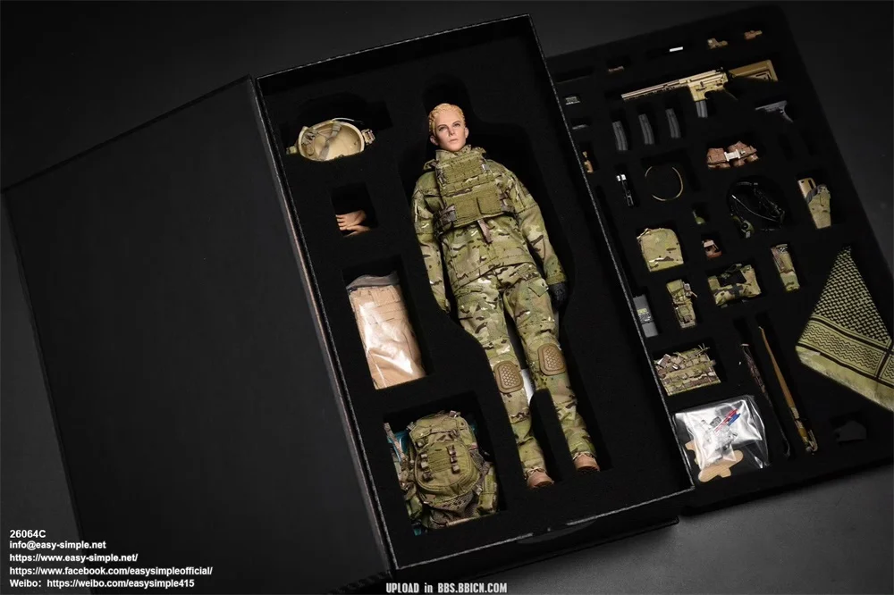 EASY&SIMPLE ES 26064C US. Female Warrior Soldier Mission Unit Operation Team Full Set Moveable Action Figure Gift For Fans 1/6