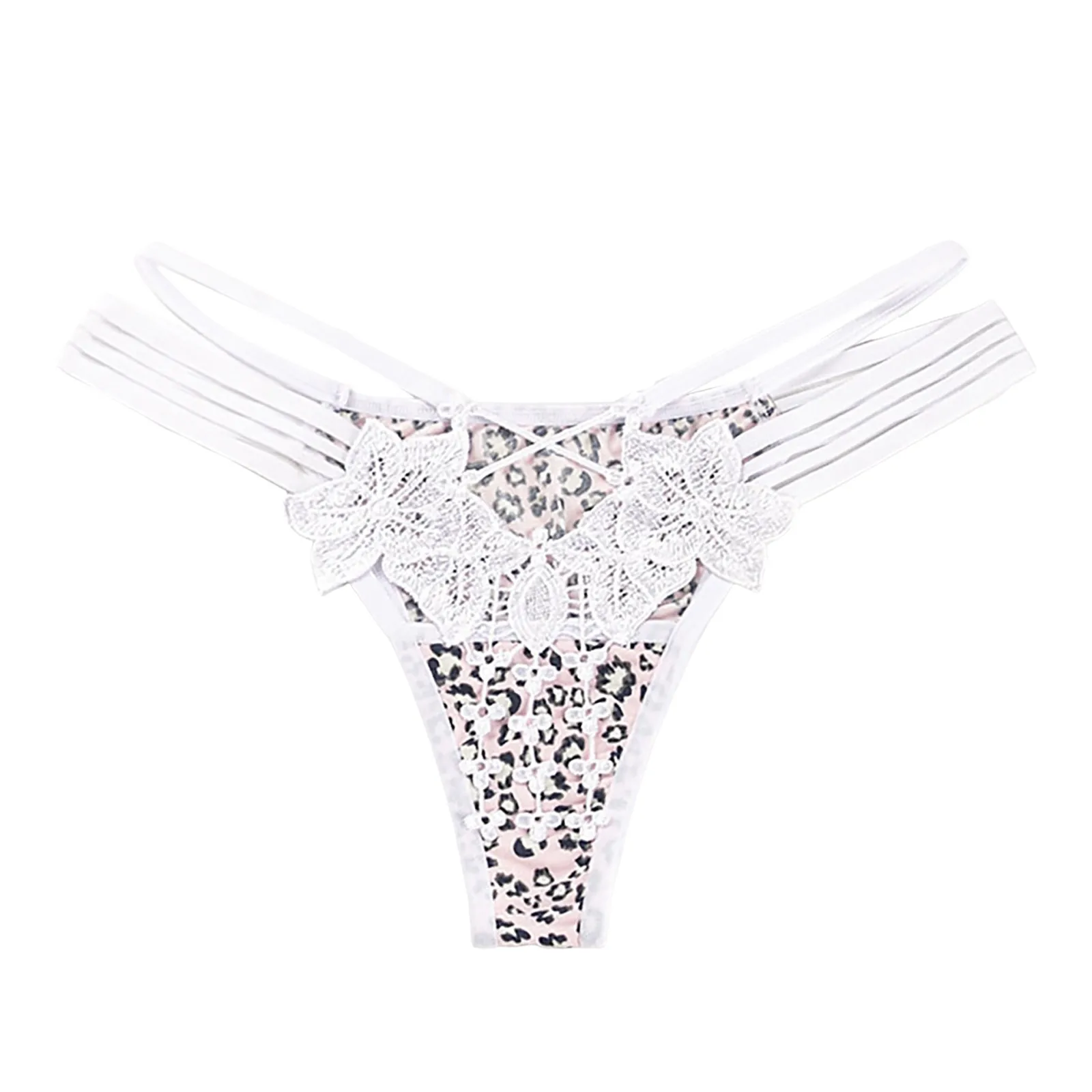 G-String Sexy Women's Underwear Butterfly Embroidery Transparent Sexy Panties Thong Female Lace Temptation Low Waist Briefs