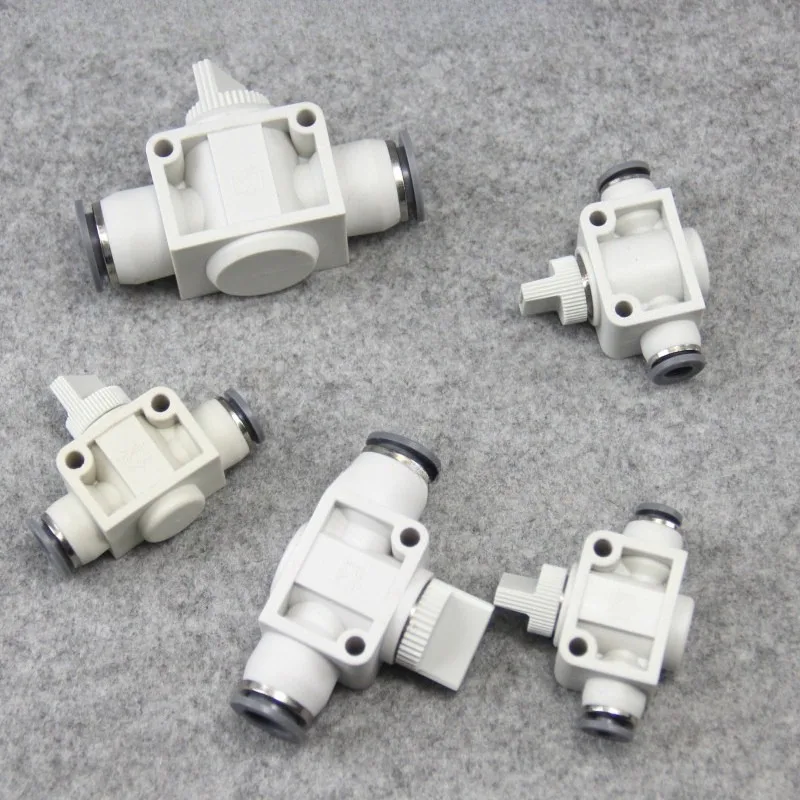 HVFF Pneumatic Manual Valve Quick Connect Air Tube Coupling with Pressure Relief Exhaust Function