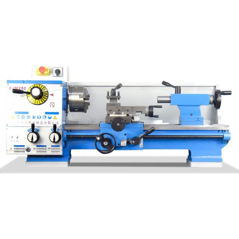 Compact Lathe CJM250 General-purpose Industrial Machine Tool Metal Bench-top Instrument Micro Precision Machining Automatic Feed