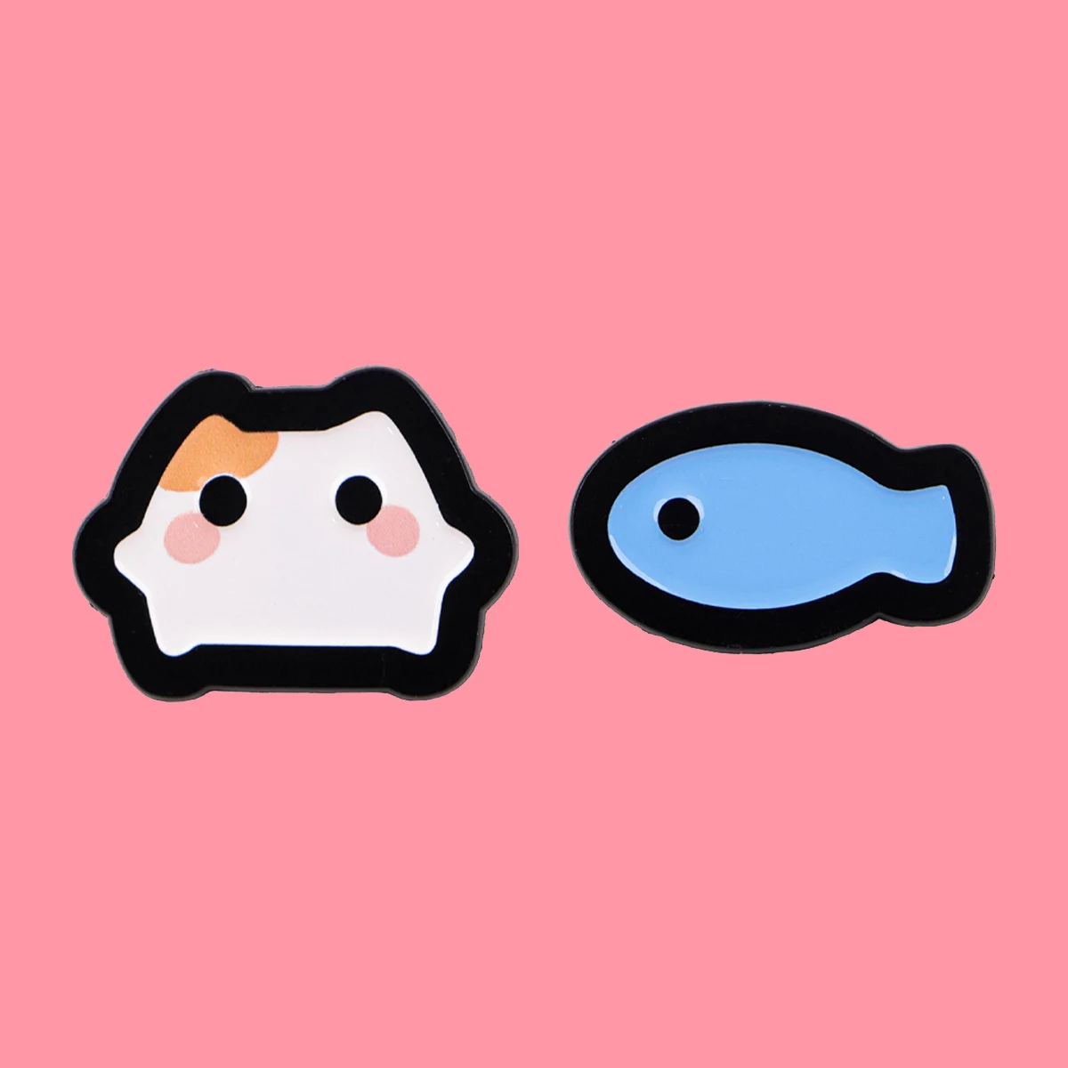 Katzen- und Fisch-Emaille-Anstecknadel, Cartoon-Tier-Brosche, Anstecknadeln für Rucksack, Kleidung, Accessoires, Modeschmuck, Geschenke für Freunde