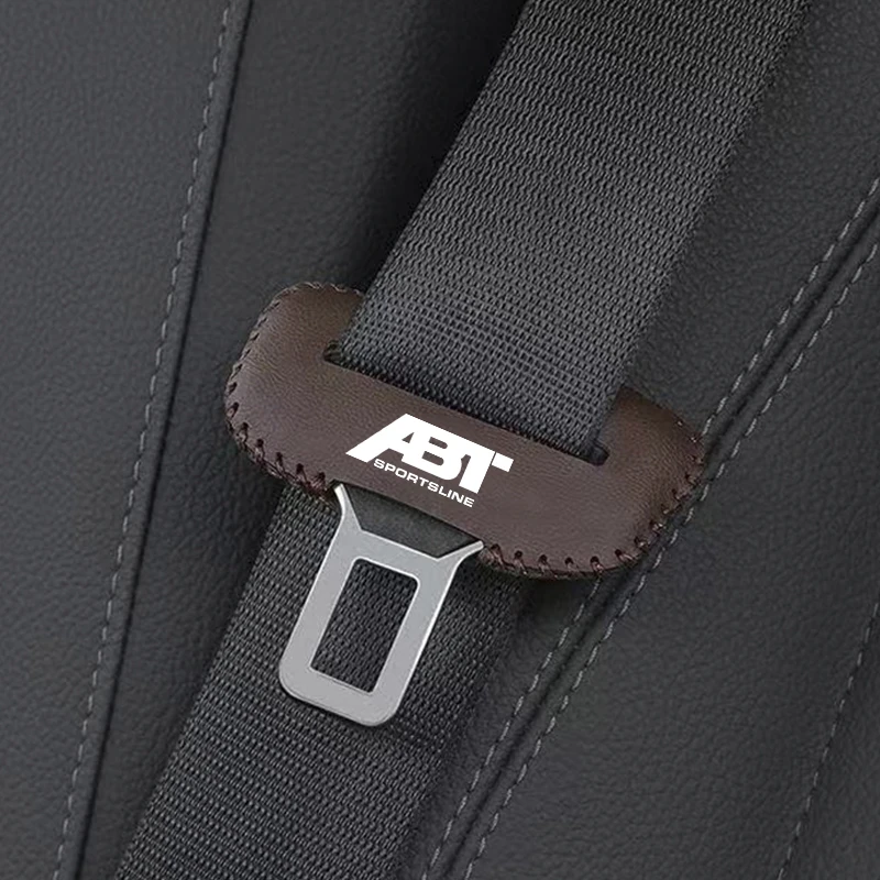 2 قطعة مقعد السيارة حزام مشبك غطاء حامي المضادة للتصادم بولي Leather الجلود ملابس حماية ل ABT أودي RS3 RS4 RS5 S4 S5 S6 SQ7