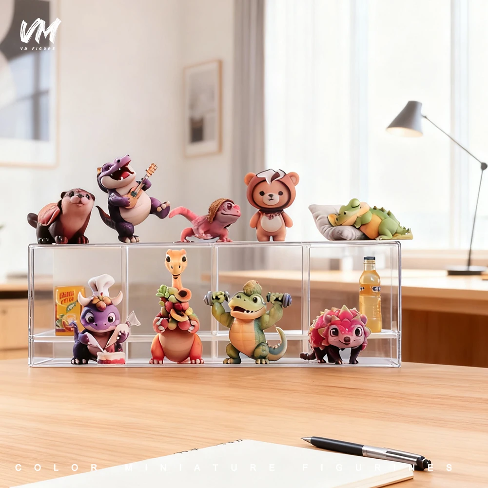 Modelo en miniatura de resina, fruta encantadora, zoológico, jirafa, Tigre, leopardo, cocodrilo, Animal, decoración única para vehículo, adornos para coche, juguete de utilería de escena