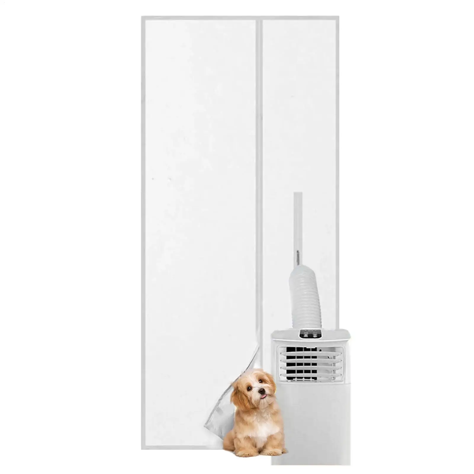 Sliding Door AC Vent Kit Portable Air Conditioner Window Kit Adjustable Sliding Door Sealing Hose Support 210x90CM