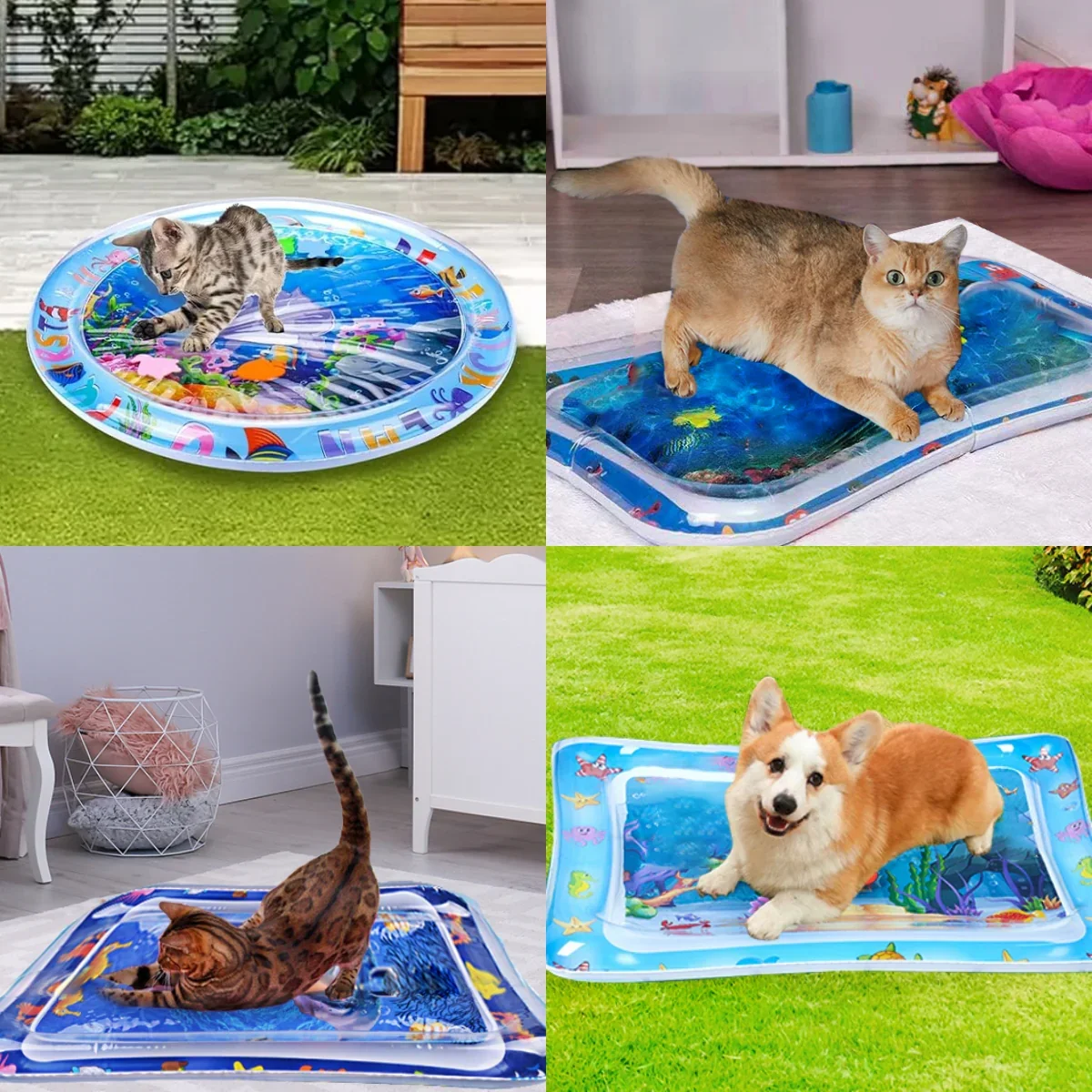 Inflatable Tummy Time Mat PVC Cushion Baby Water Play Mat for Infants Toddlers Baby Education Developing Activity Toys Toys