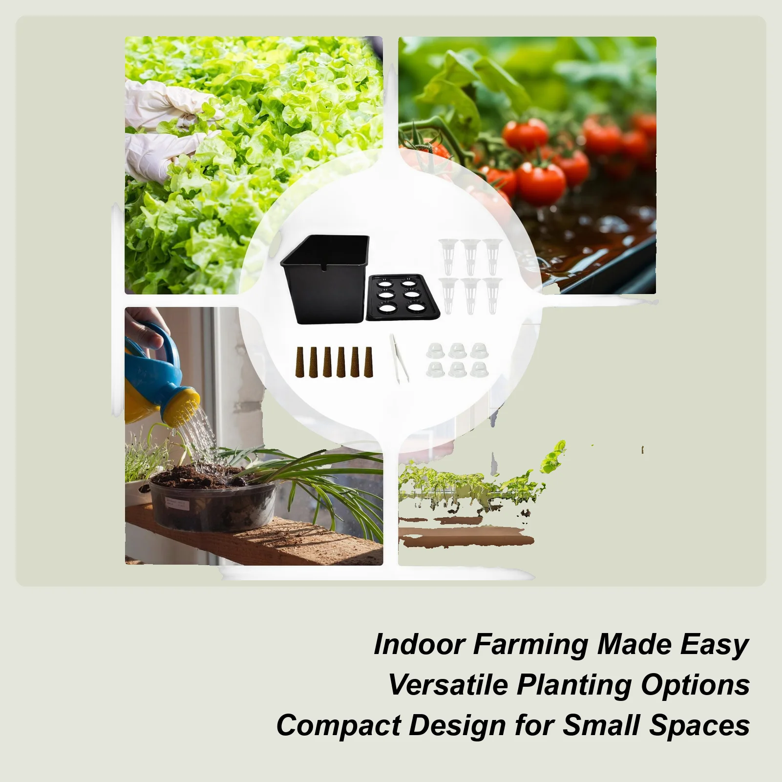 

Ящик для посадки гидропоники, всесезонный комплект для выращивания, полный набор, садовая гидропоника, ящик для посадки салата, цветов, балкона