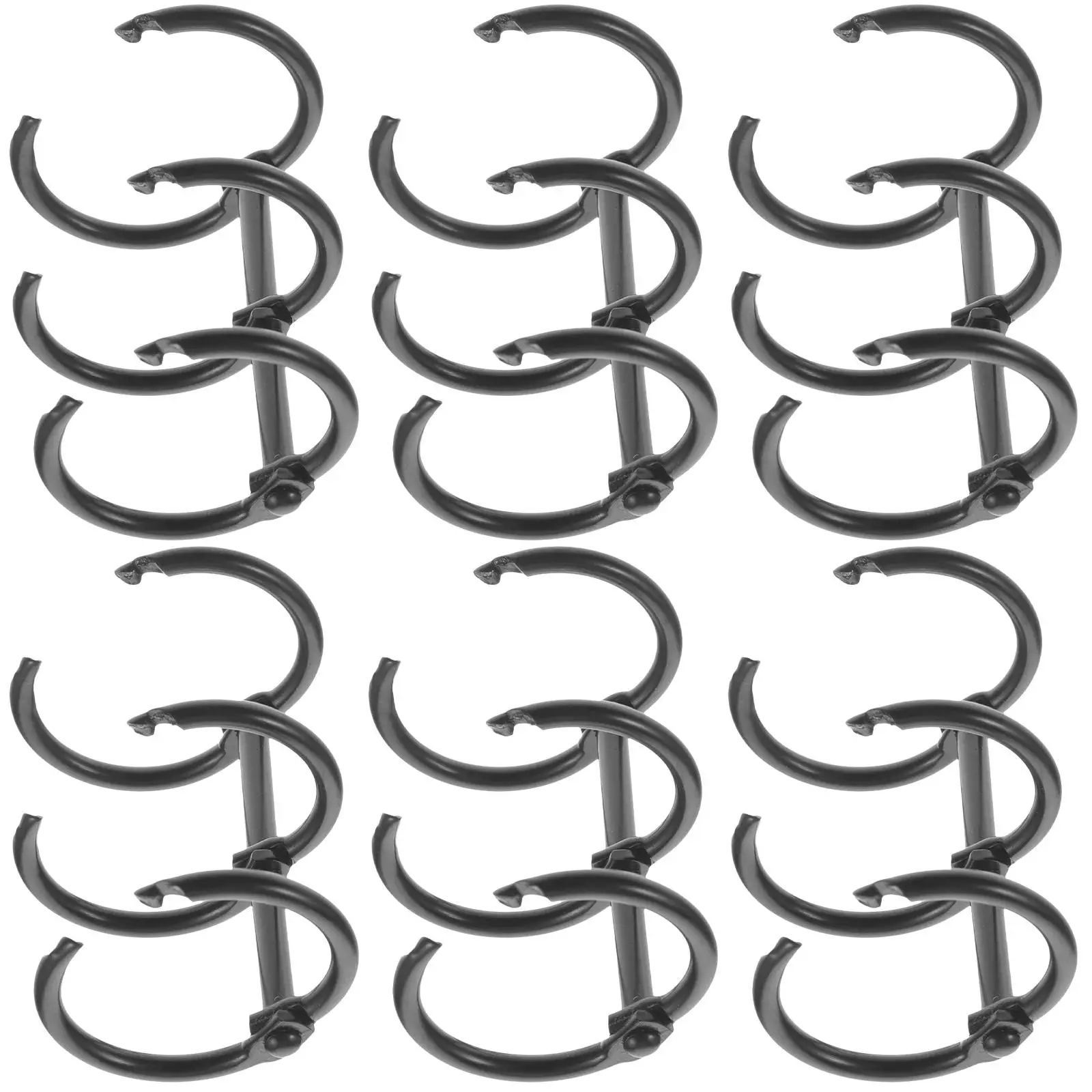 

10PCS Metal Binder Rings Alloy Loose Leaf Snap File Folder Three hole Book Ring Clip Student Stationery
