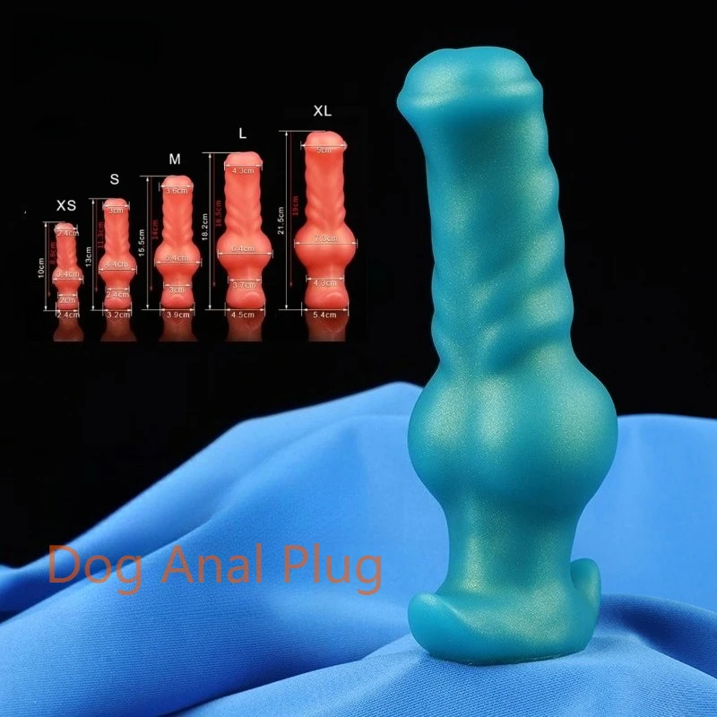 Soft Dog Dildos Big Butt Plug Wearable Anal Plug Dilator Masturbation Animal Dildo G-spot Stimulator Prostate Massager Sex Toys