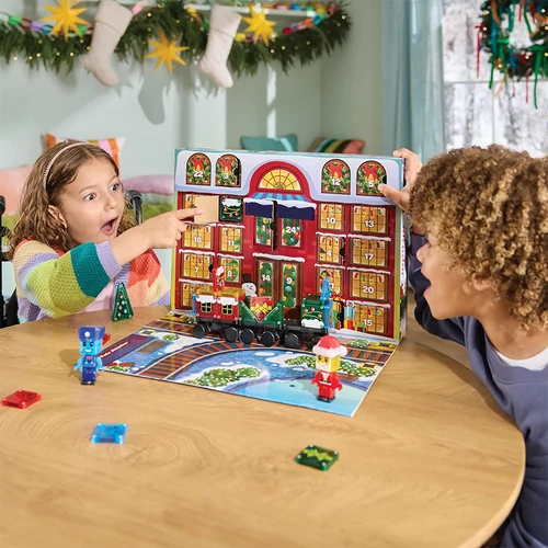 Imagen 2 del producto Adornos navideños para calendario de Adviento, tren magnético de Papá Noel, conjunto de construcción, 24 días de regalos sorpresa, decoraciones navideñas