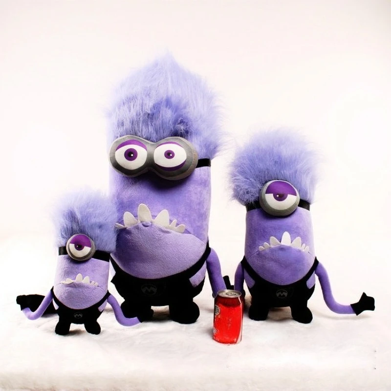 

Kawaii Anime Periphreal Purple Little Yellow Man Plush Toy Cartoon Stuffed Dolls Cute Room Decoration Christmas Baby Gifts