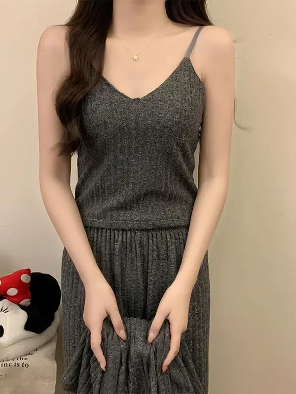 

Women's Spwear Long Sve Camere Tee-Piece Set with Chest Pad Deep ey V-Ne Button Front Polyester Fiber Home Clothes