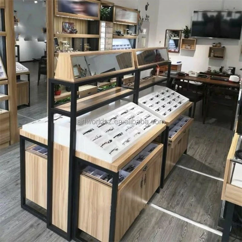 custom.Artworld Displays Sunglasses Cabinet Unique Retail Sunglasses Display Counter Custom Optical Shop Display Stand