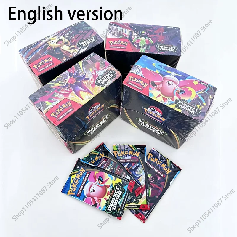 

360Pcs Pokemon MEGA EVOLUTION Perfect Order Scarlet Violet Prismatic Evolutions English Booster Battle Transaction Card Pokemon
