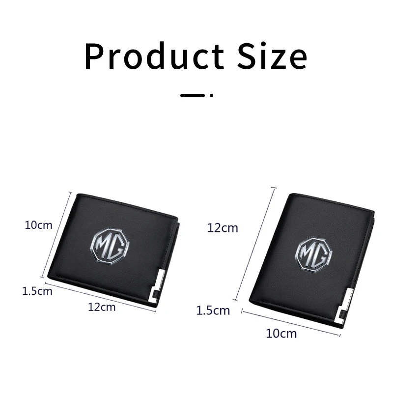 Car Logo Men's Short Storage Wallet Credit Card Holder For Morris Garages MG 6 3 5 7 TF ZR ZS HS GS GT Hector RX5 RX8 350 550