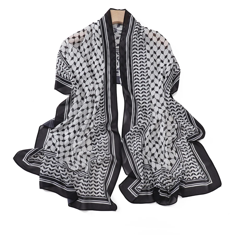 Muslim Printing Bubble Chiffon Hijab Scarf Women Soft Long Shawls and Wraps Georgette Head Scarves Ladies Hijabs