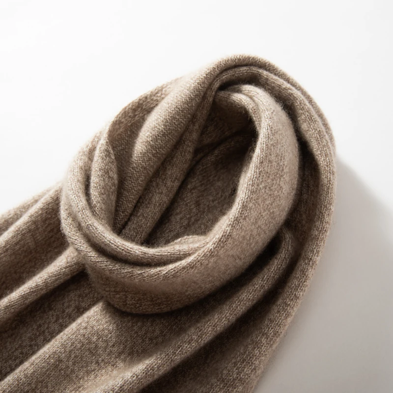 MERRILAMB High Quality 100% Cashmere Scarf Winter Outdoor Neck Warmer Bandana Thicken Ring Cashmere Knitted Scarves for Women