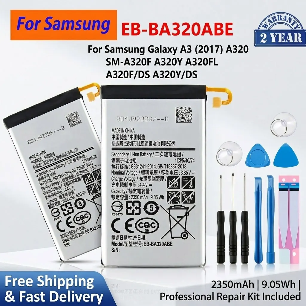 

Brand New EB-BA320ABE 2350mAh Battery For Samsung Galaxy A3 2017 SM-A320 A320F A320Y A320FL A320F/DS A320Y/DS