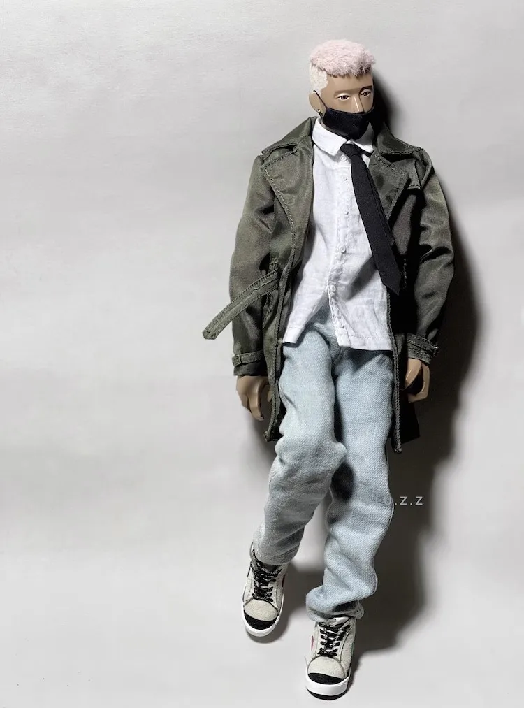 Handmade 1/6 Collection Soldier BJD Clothes Accessories Trench Coat  Jacket Model Toy Fit 12