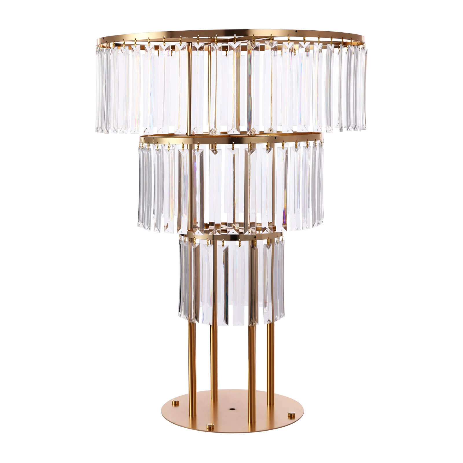 حامل زهور، حامل زهور من 3 طبقات، حامل زهور دائري لحفلات الزفاف وحفلات أعياد الميلاد والمناسبات المنزلية ورفوف الزهور الذهبية