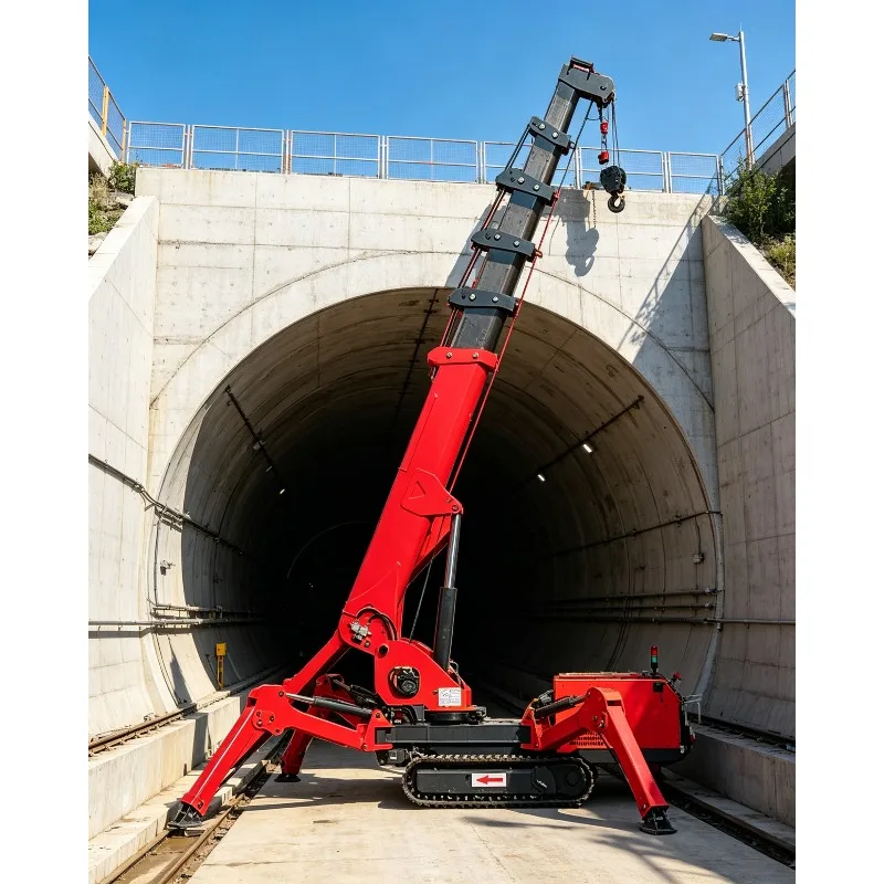 Professional Spider Crane 3 5 8T Crawler Mobile Crane Articulating Arm 360 Degree Rotation All Terrain Lifting Platform OEM ODM