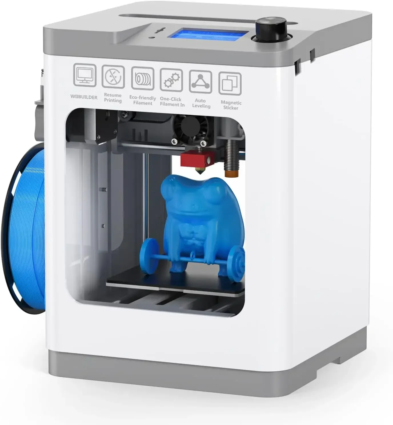 Mini 3D Printers Tina2 Basic, Fully Assembled and Auto Leveling 3D Printer for Beginners and Kids, Easy Setup, Safe Design, High
