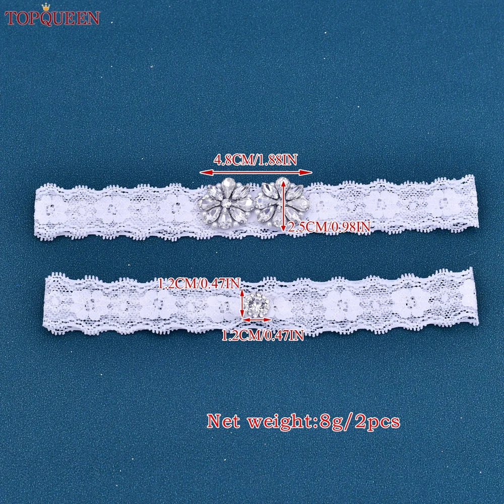 TOPQUEEN Elastic Wedding Bride Garter Sexy Customized liguero podwiazka slubna liga de novia jarretiere mariage bijoux para ST63