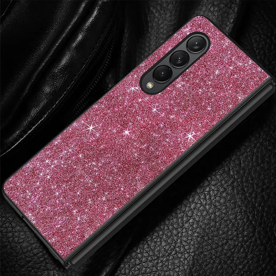 Pink Quicksand Case for Samsung Galaxy Z Fold 8 Ultra ZFold7 ZFold3 ZFold4 ZFold6 Z Fold 7 6 5 4 3 ZFold5 Phone Shell Funda