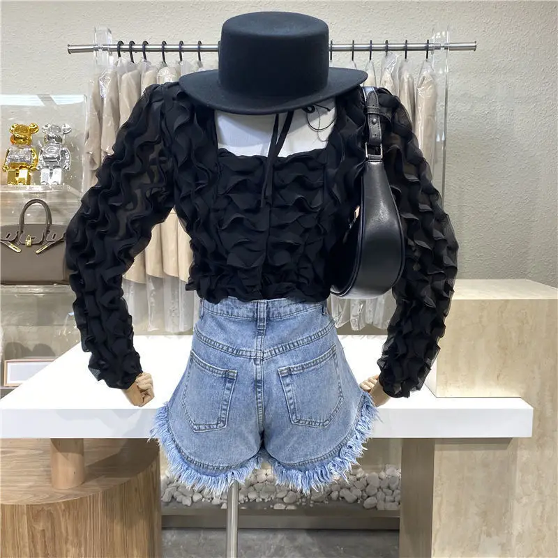 Hot sale summer woman denim shorts high waist ripped jeans shorts fashion sexy female shorts S-2XL