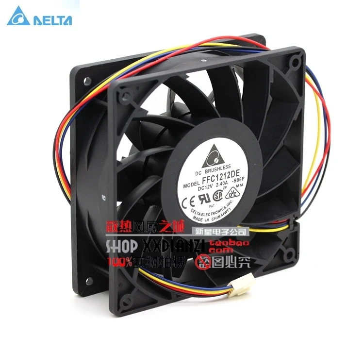 for delta FFC1212DE Original 12cm 12038 120mm DC 2.4A ball bearing fan violence powerful case fan