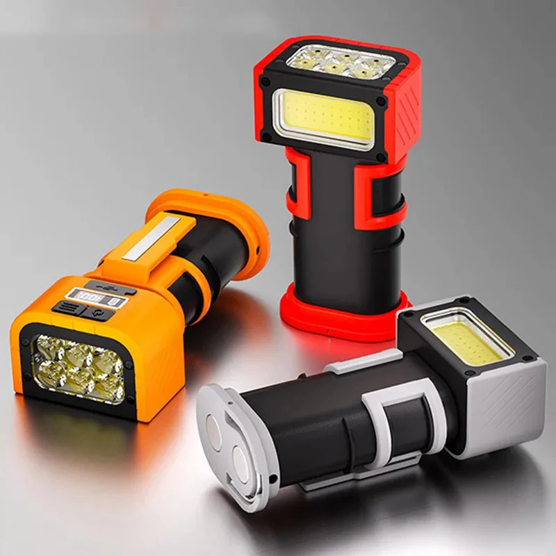 F2 Mini LED COB Rotating Adjustable Work Light with Magnetic Base Portable Charging Flashlight Multifunctional Illumination Tool
