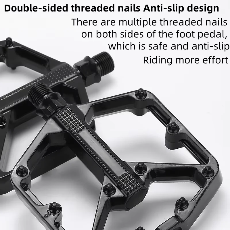 Compact and anti-slip aluminum alloy bicycle pedals, suitable for mountain and road bikes, classic pedals. Cycling accessories.