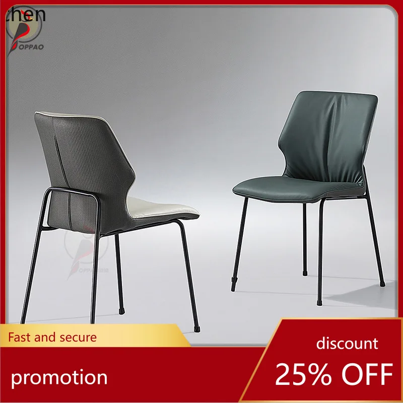 

YFY Dining Chair New Model Home Dining Chair Carbon Steel High-End Italian Style Light Luxury Dining Chair Minimalist