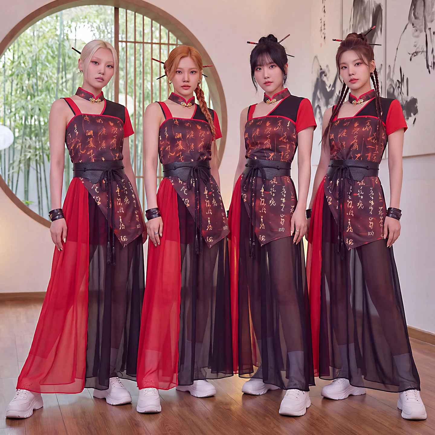 Women's Jazz Dance Outfit Stage Performance Costume Kpop Song Promotion Traditional Chinese Trendy Ensemble Autumn 2026