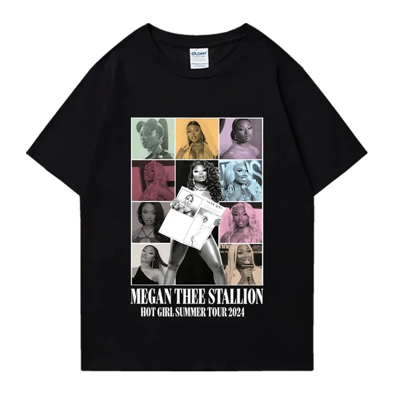 

Megan Thee Stallion Hot Girl Summer Tour 2024 T Shirt Unisex 100% Cotton short sleeve T-shirts Men Women vintage oversized Tops