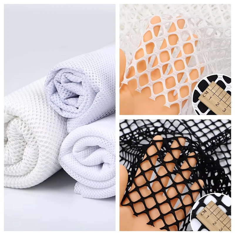 Stretchy Mesh Fabric By The Meter for Sportswear Lining Laundry Bags Garment Ripped Jeans DIY Sewing Thin Soft Breathable Cloth