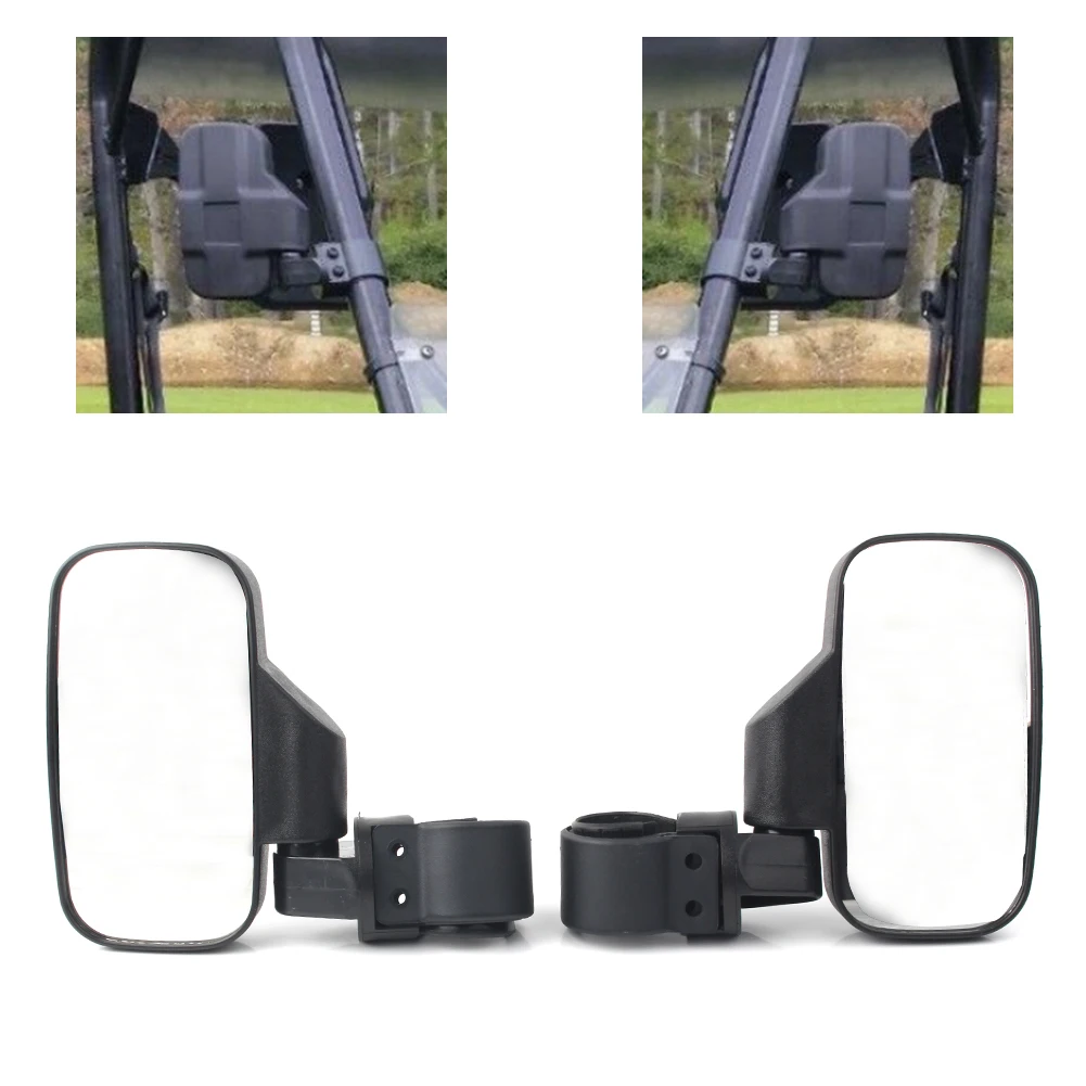 Motorcycle Rear View Mirror Side Mirrors Fit Mounting Clamps 1.75